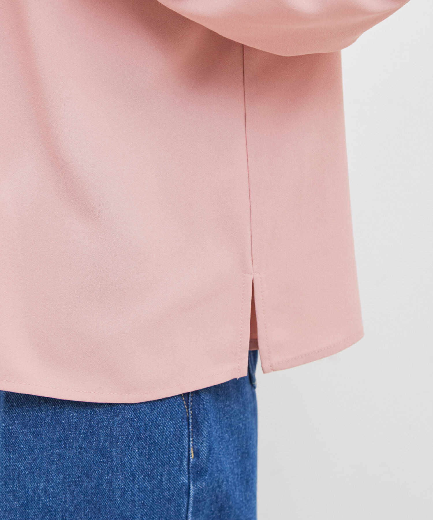 VIS「【洗える・EASYCARE】フロントタック長袖ブラウス【sustainable】」|シャツ・ブラウス|