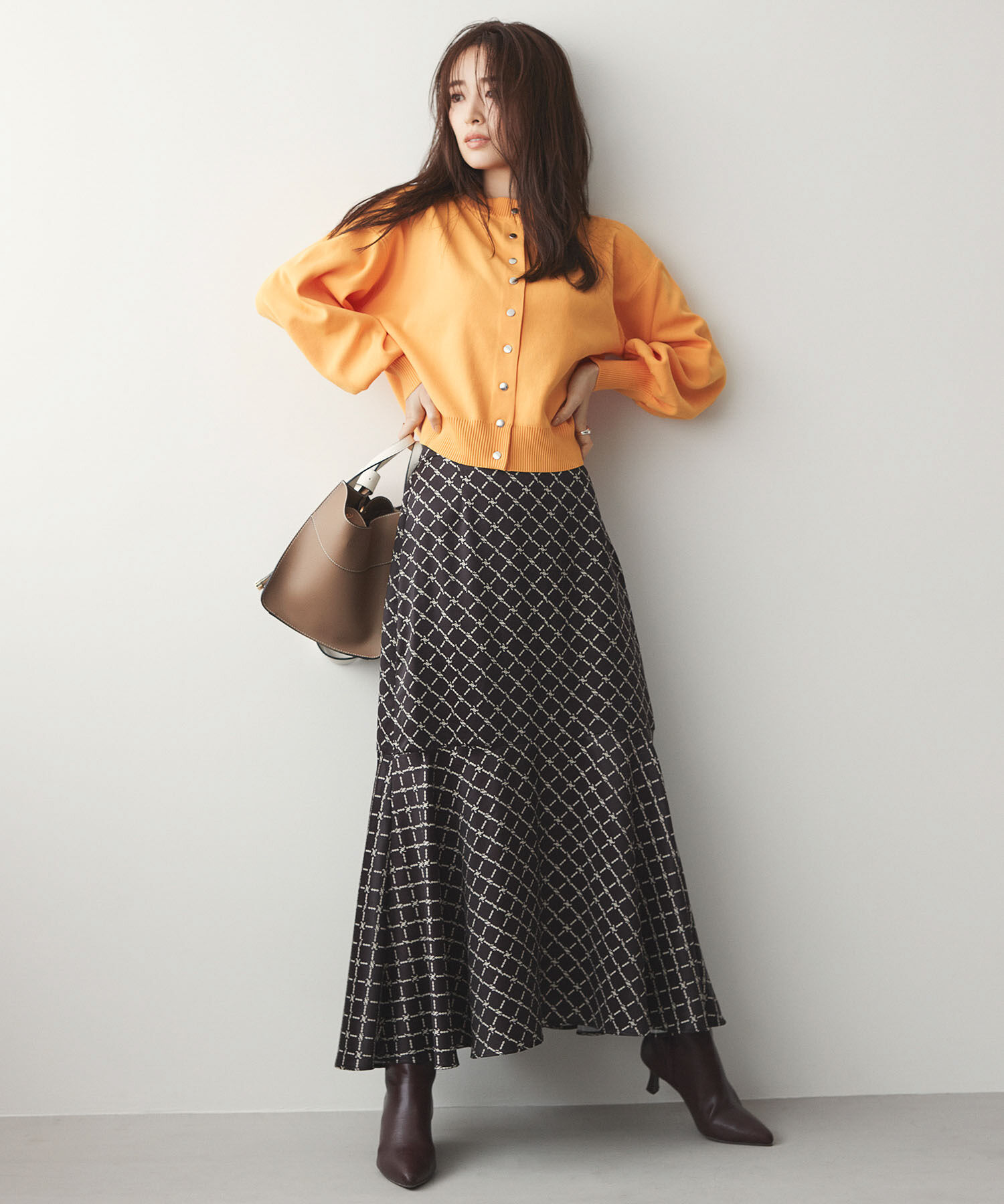 VIS「多釦ニットカラーカーディガン」|カーディガン|