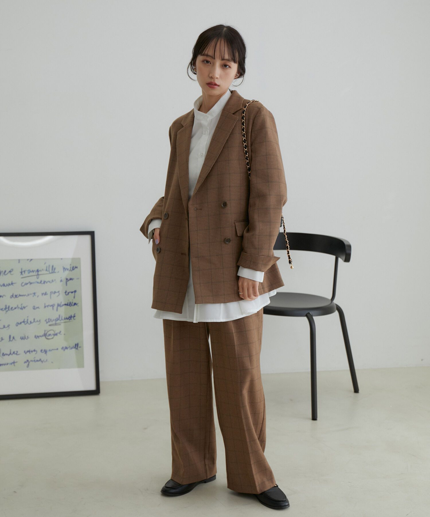 VIS「【セットアップ対応】ウールライクメランジワイドパンツ【アンチピリング・洗える】」|スラックス|