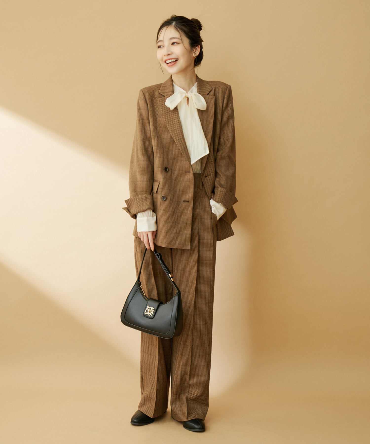 VIS「【セットアップ対応】ウールライクメランジワイドパンツ【アンチピリング・洗える】」|スラックス|