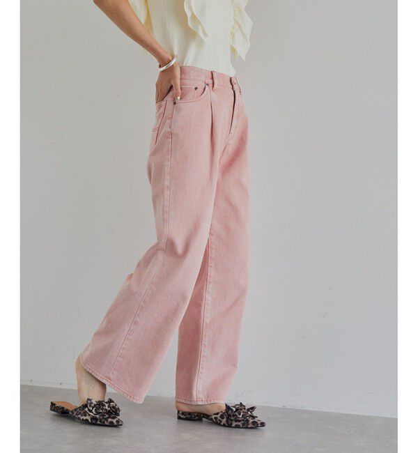 VIS「【CIMARRON】VIS別注ヴィンテージライクカラーデニム」|デニム|ピンク系サブ