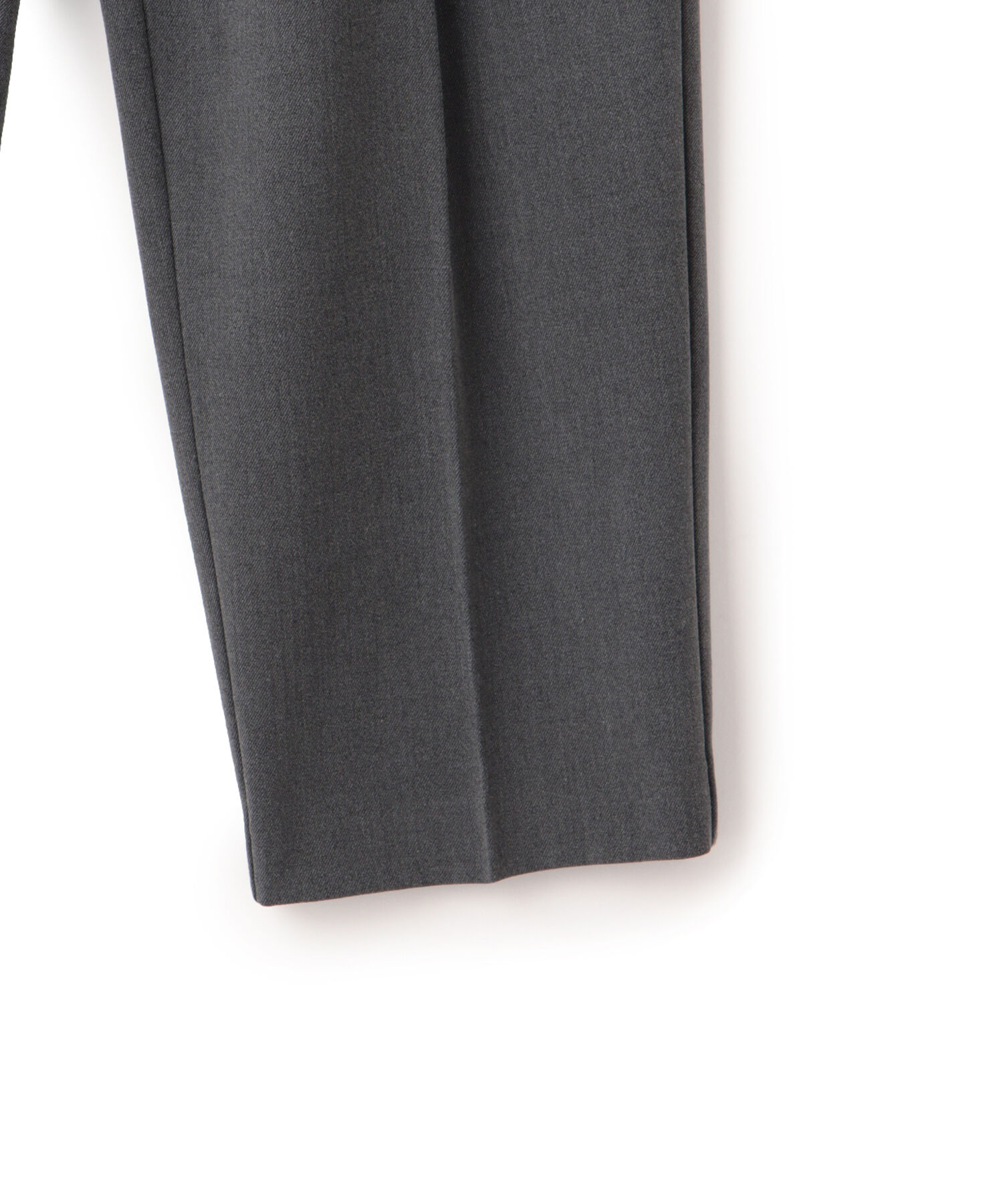 VIS「【美warm】ストレッチベルト付きハイウエストテーパードパンツ【アンチピリング/防シワ/洗える】」|チノ|