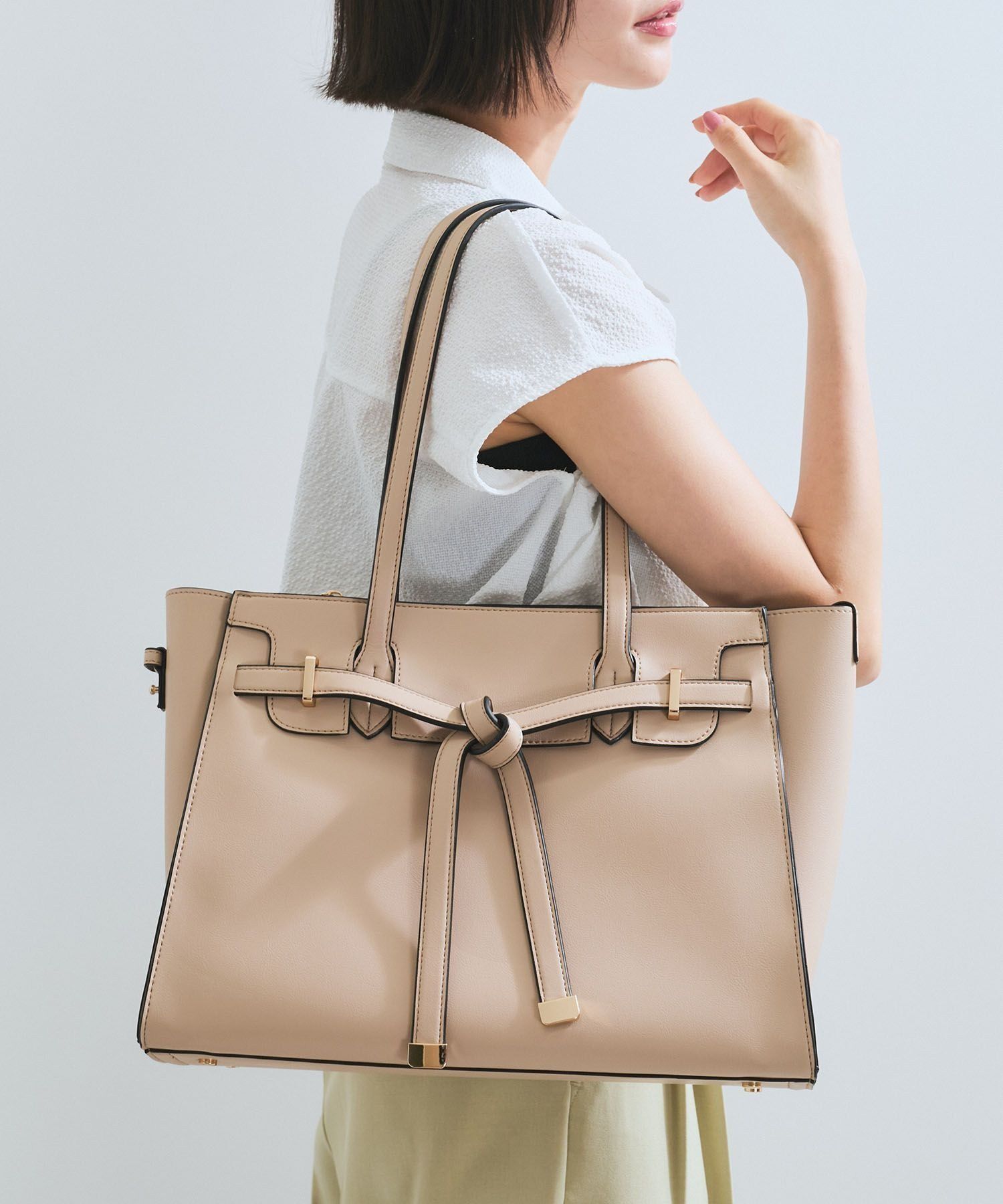 VIS「【A4収納】フラップタイトートバッグ」|トートバッグ|