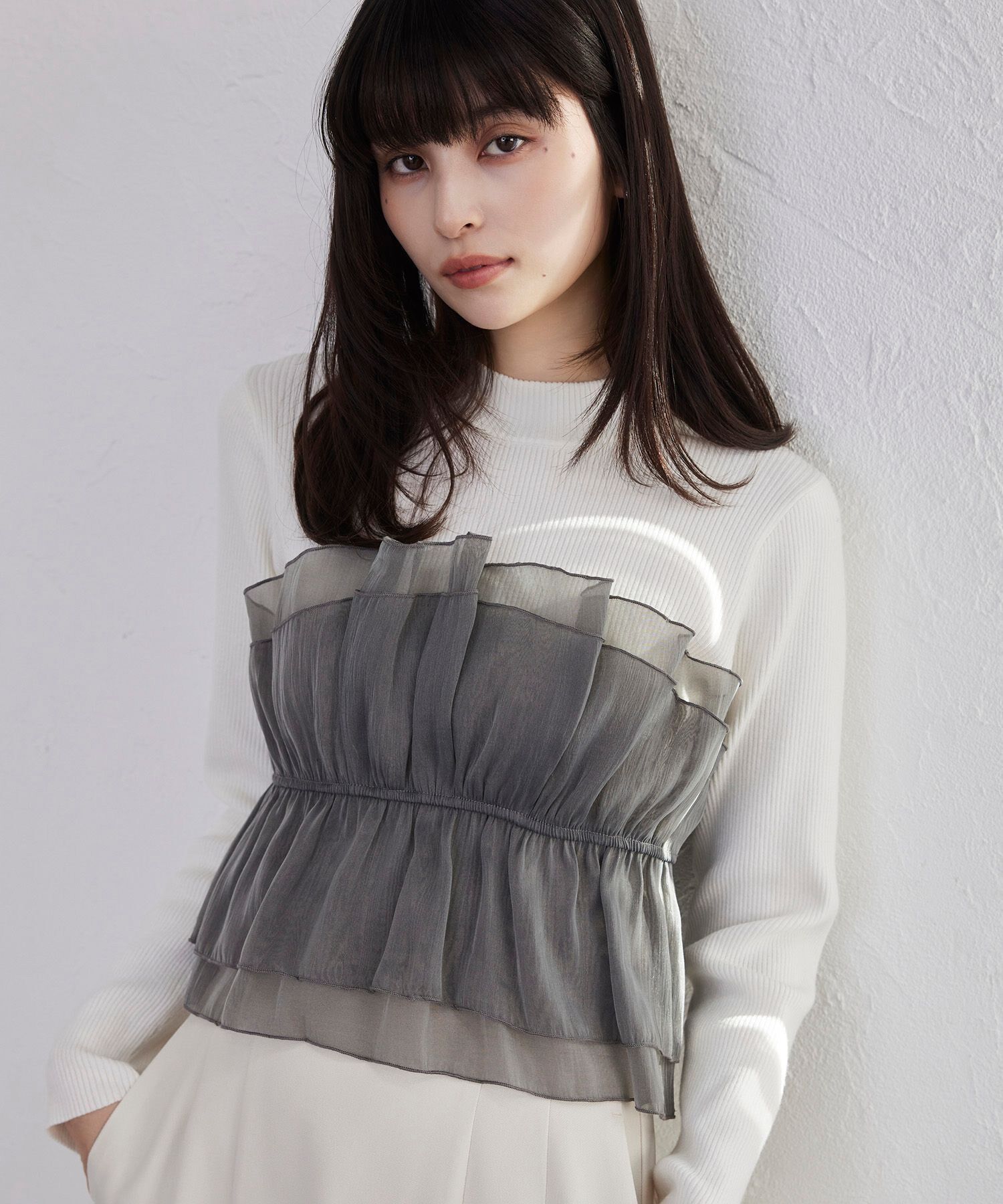 VIS「ビスチェドッキングニットプルオーバー/セットアップ対応」|ニット・セーター|キナリ系(18)