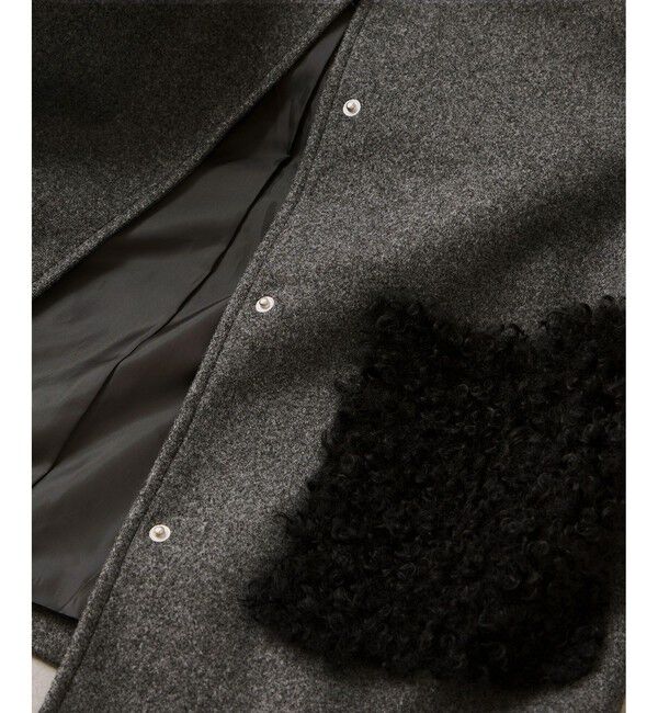 VIS「【WEB限定】ボアポケットノーカラーコート」|その他|