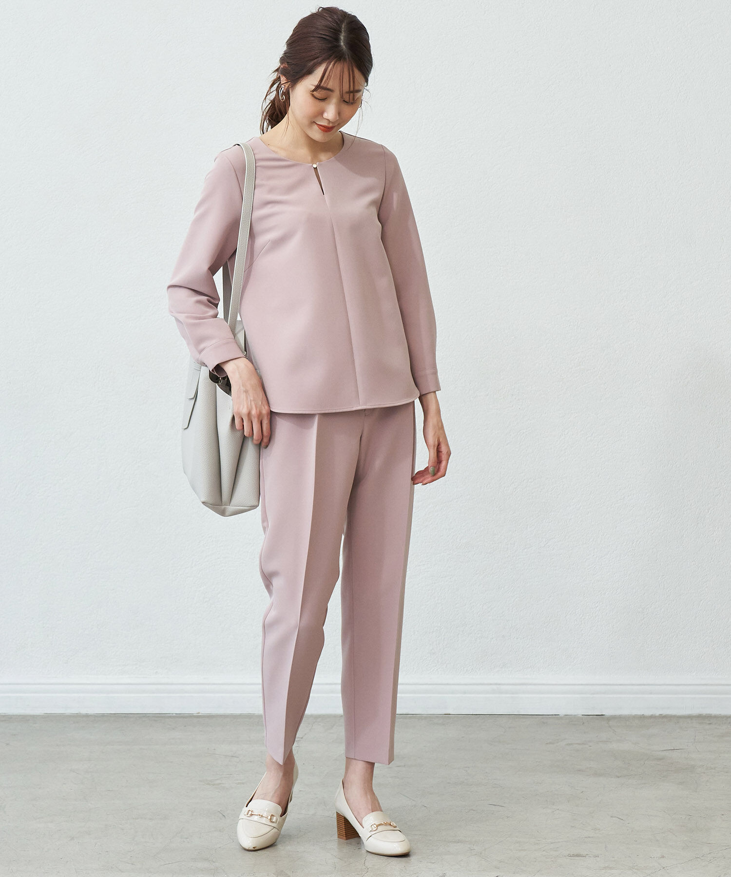 Rope&rsquo;Picnic「【360&deg;ウルトラストレッチ】【セットアップ対応】フロントホックブラウス」|シャツ・ブラウス|