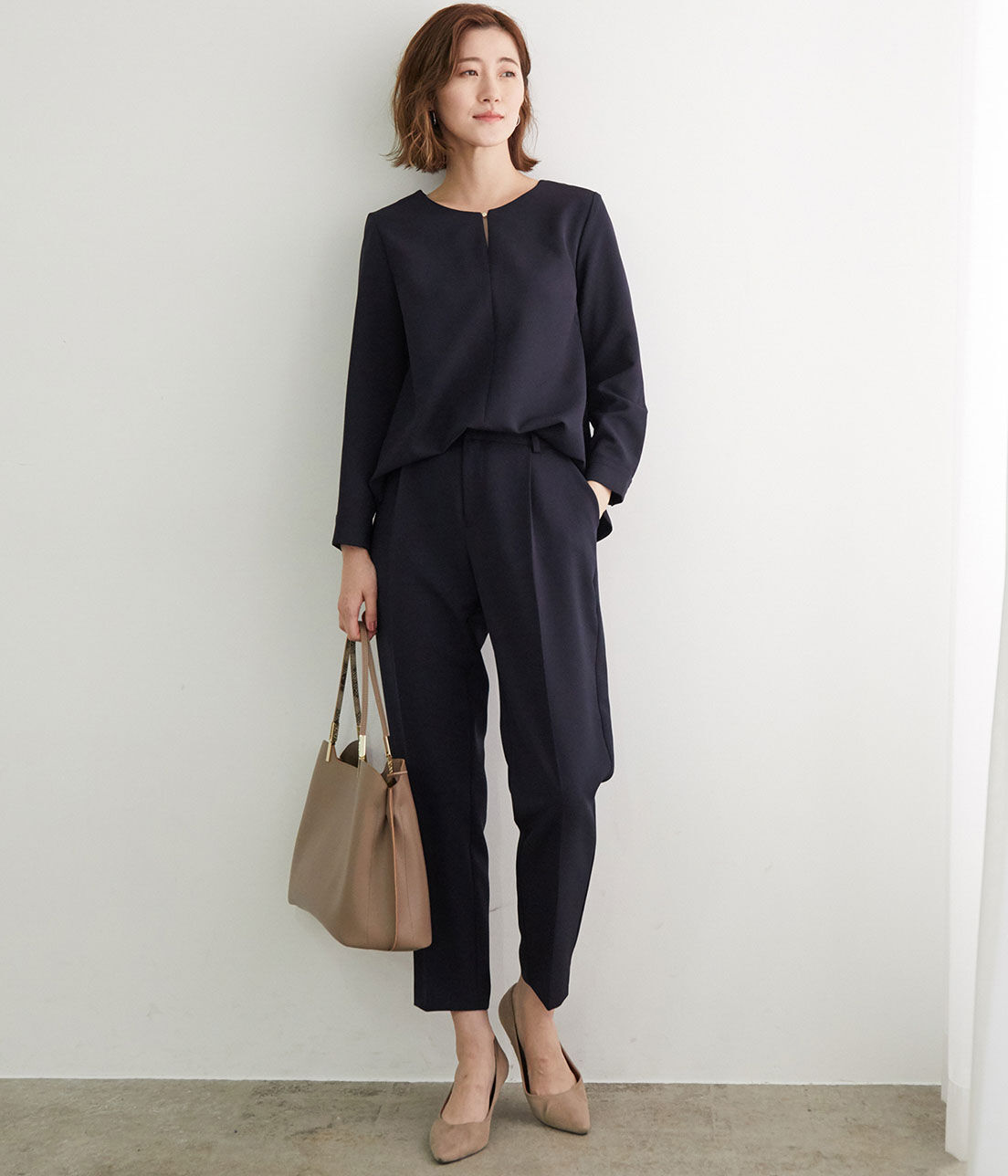 Rope&rsquo;Picnic「【360&deg;ウルトラストレッチ】【セットアップ対応】フロントホックブラウス」|シャツ・ブラウス|