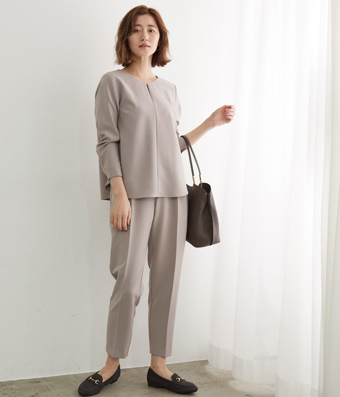 Rope&rsquo;Picnic「【360&deg;ウルトラストレッチ】【セットアップ対応】フロントホックブラウス」|シャツ・ブラウス|