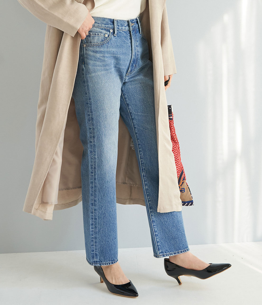 Rope&rsquo;Picnic「【emur】ストレートデニムパンツ」|デニム|