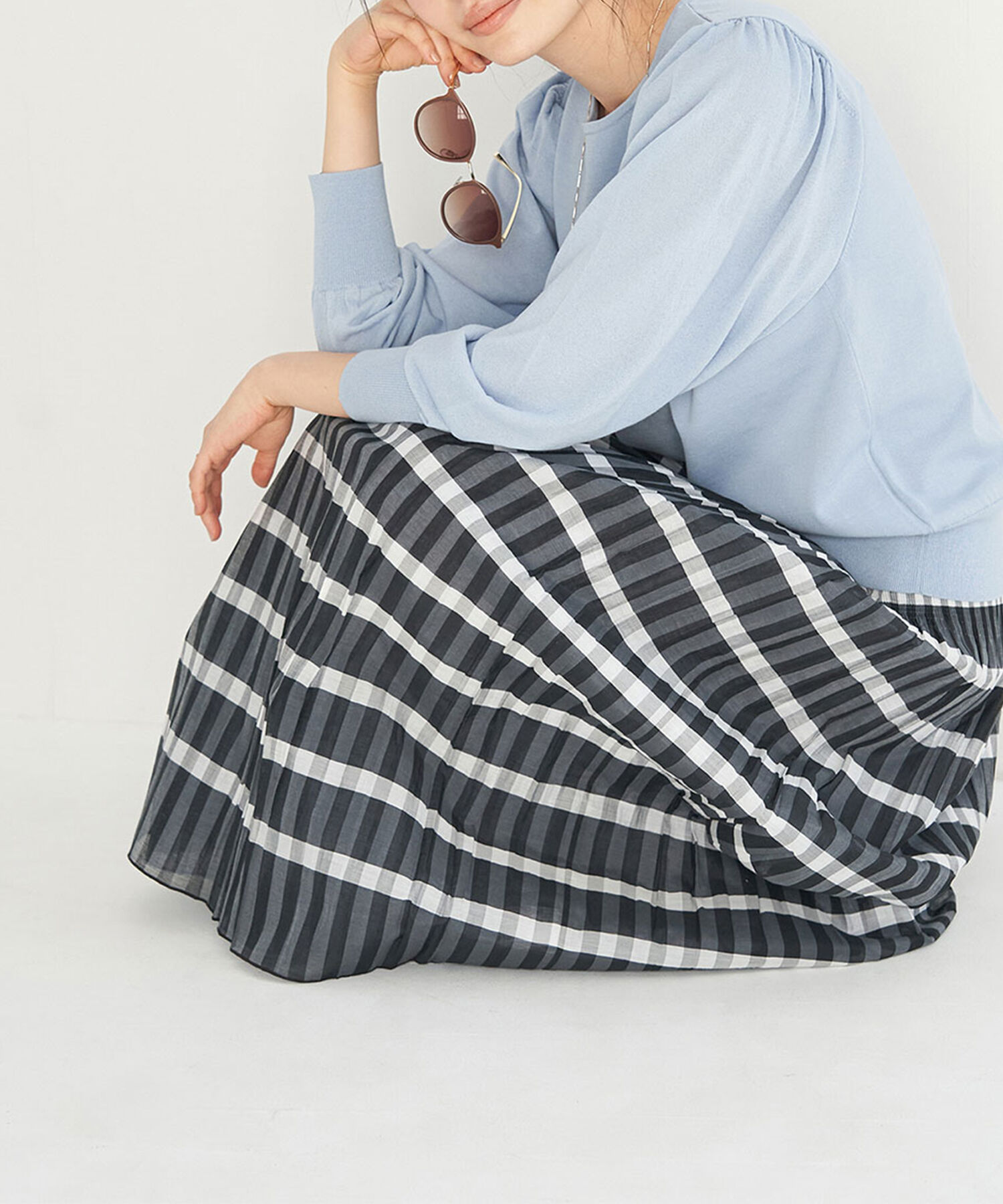 Rope&rsquo;Picnic「【emur】シアー袖コンシャスニット」|ニット・セーター|