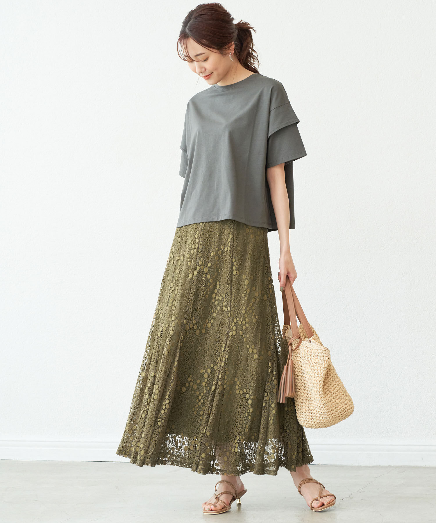 Rope&rsquo;Picnic「レースマーメイドスカート」|スカート|