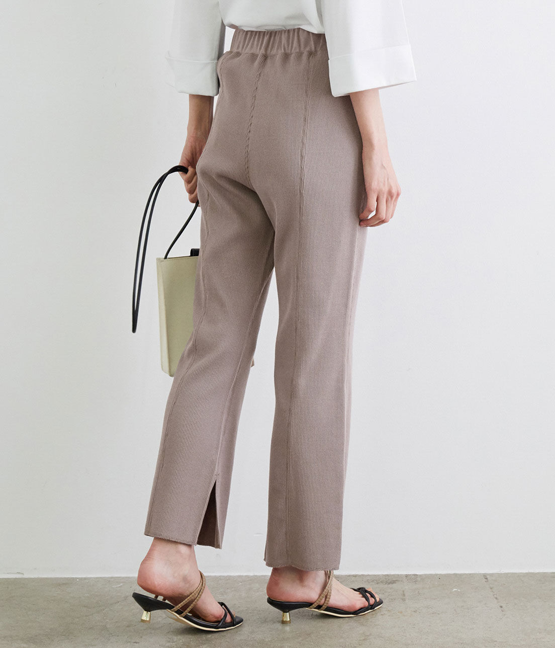 Rope&rsquo;Picnic「【セットアップ対応】サーマル裾スリットパンツ」|その他|ピンク系(65)