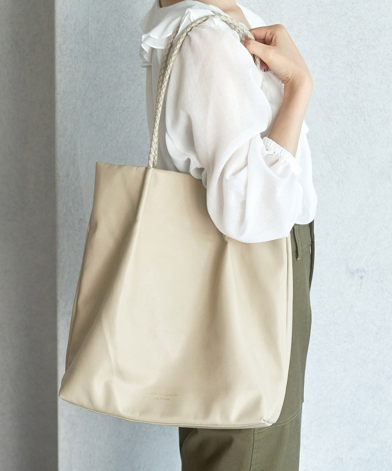 ROPE PICNIC PASSAGE「【WEB限定カラー:シルバー】【A4対応】洗えるメッシュハンドルトートバッグ」|トートバッグ|