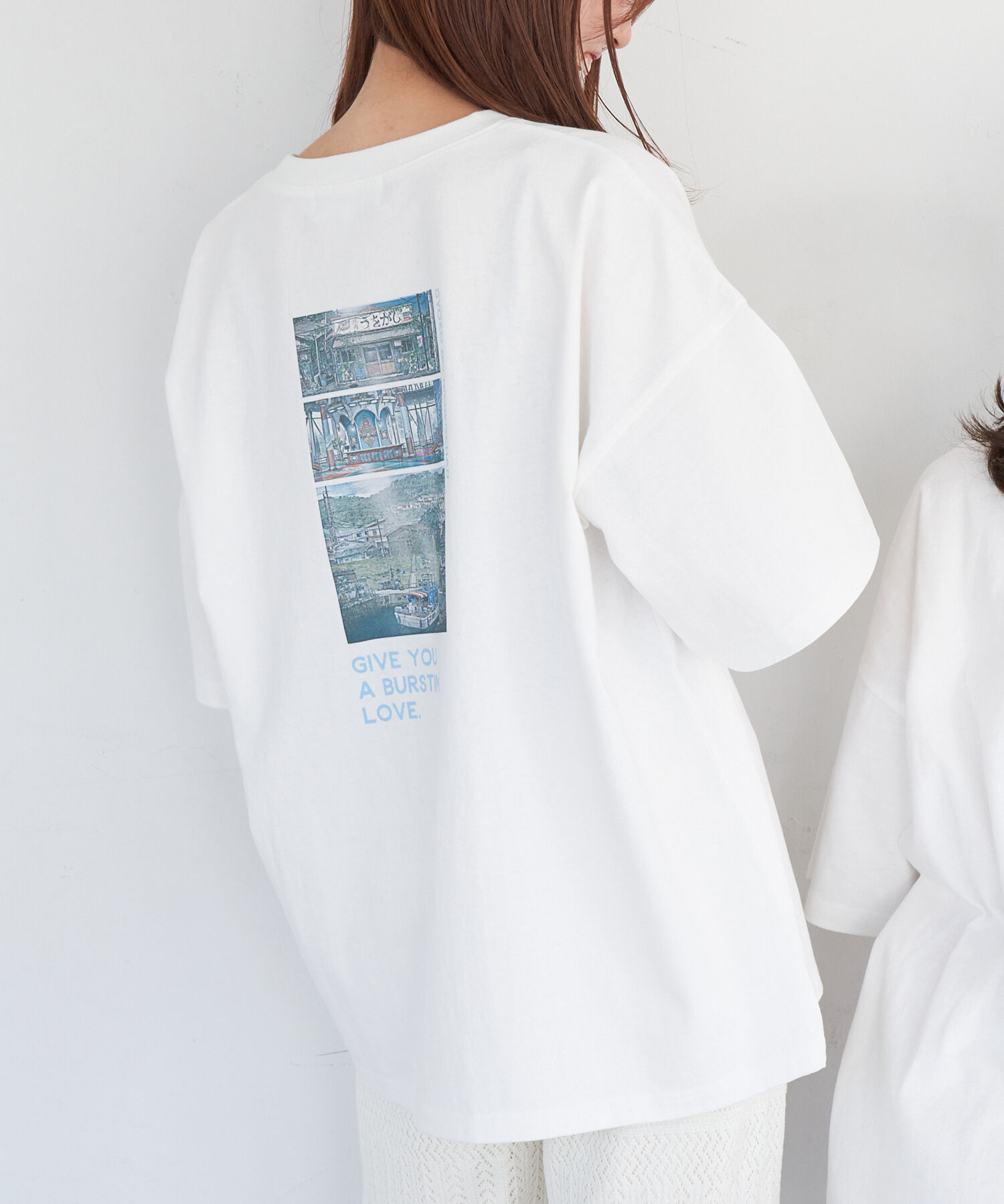 Rope&rsquo;Picnic「【漁港の肉子ちゃん&times;ROPE'PICNIC】コラボＴシャツ」|Tシャツ・カットソー|ホワイト系(11)