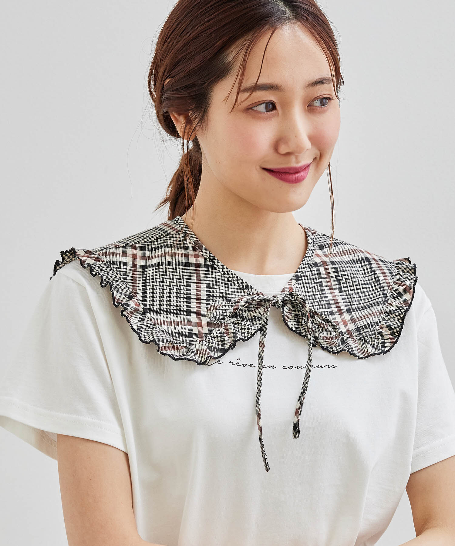 ROPE PICNIC PASSAGE「【2WAY】チェックフリルつけ衿」|その他|