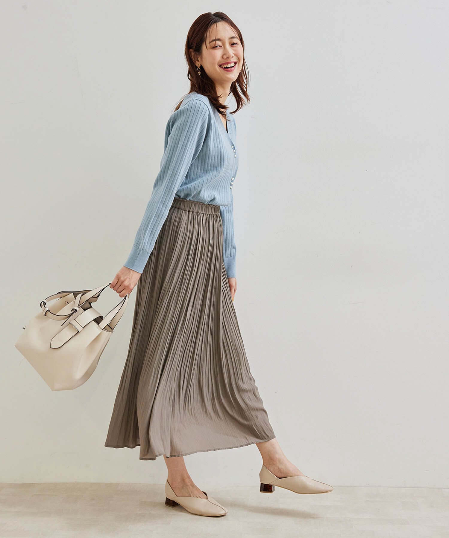 Rope&rsquo;Picnic「シアーナチュラル楊柳スカート」|スカート|