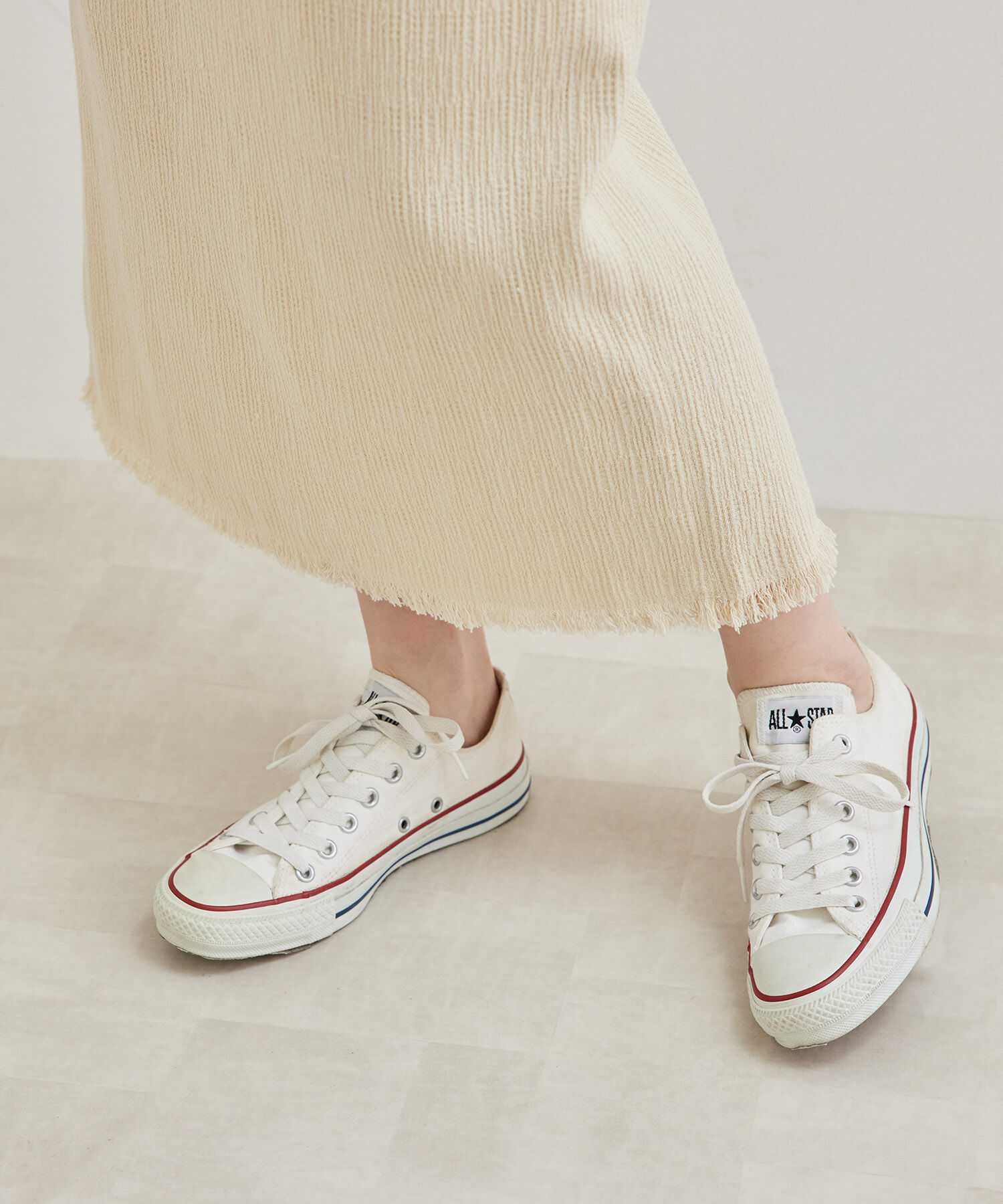 Rope&rsquo;Picnic「からみ織フリンジスリムスカート」|スカート|