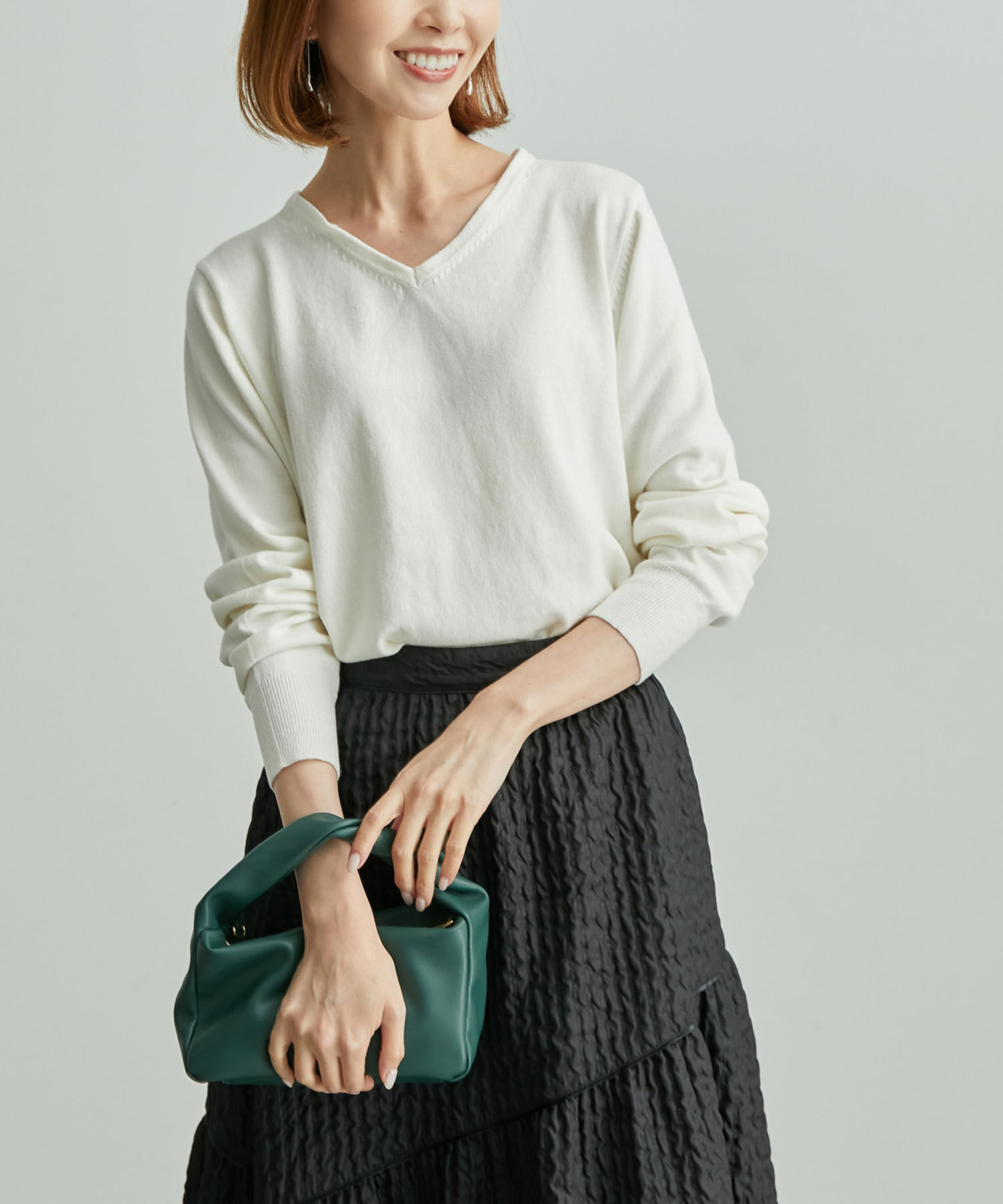 Rope&rsquo;Picnic「レース衿ニットプルオーバー」|ニット・セーター|