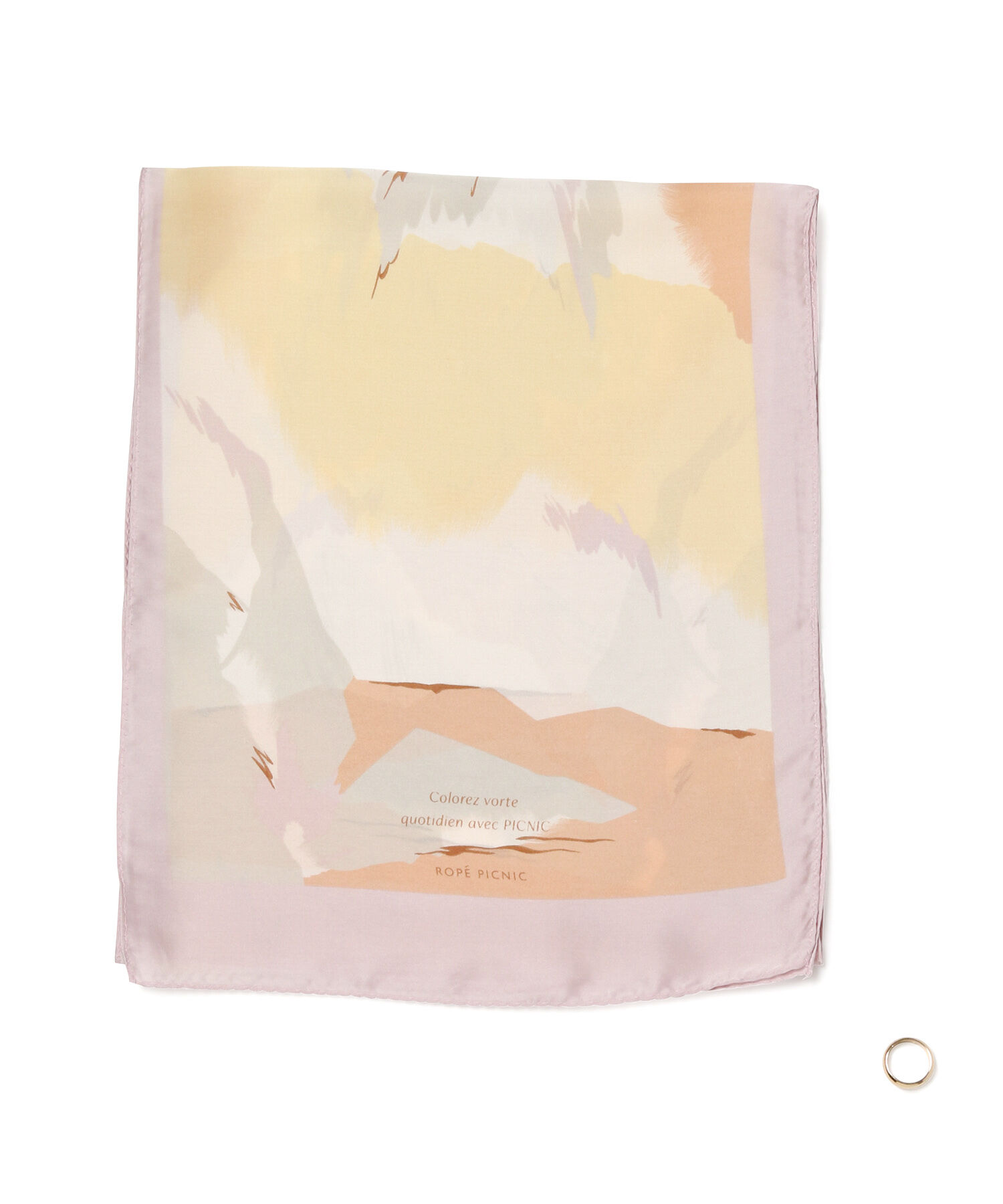 ROPE PICNIC PASSAGE「リング付きペールトーンカラーロングスカーフ」|バンダナ・スカーフ|