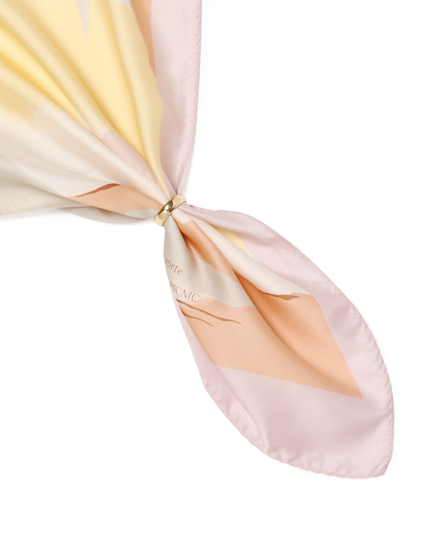 ROPE PICNIC PASSAGE「リング付きペールトーンカラーロングスカーフ」|バンダナ・スカーフ|