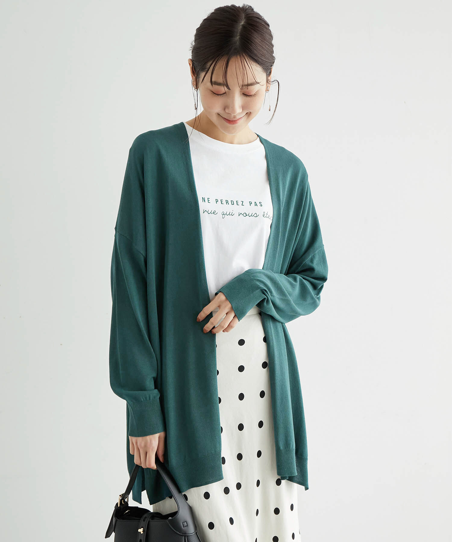 Rope&rsquo;Picnic「UVカット＆洗濯機OK/Aラインカーディガン」|カーディガン|