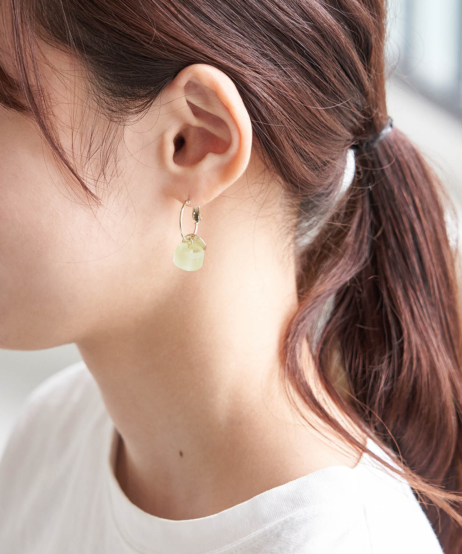 ROPE PICNIC PASSAGE「Recycle glass マルチウェイフープピアス」|ピアス|