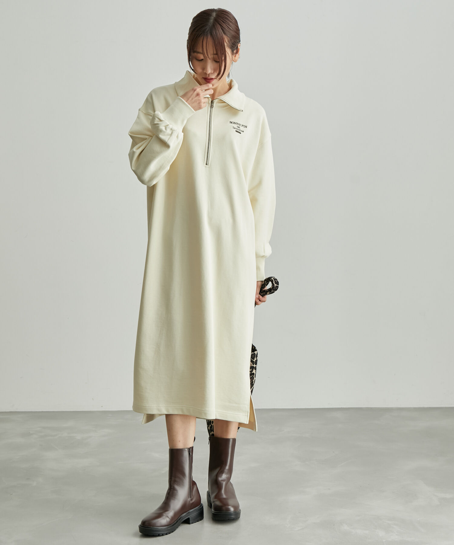 ROPE' PICNIC R「ハーフジップミニワンピース」|ワンピース|