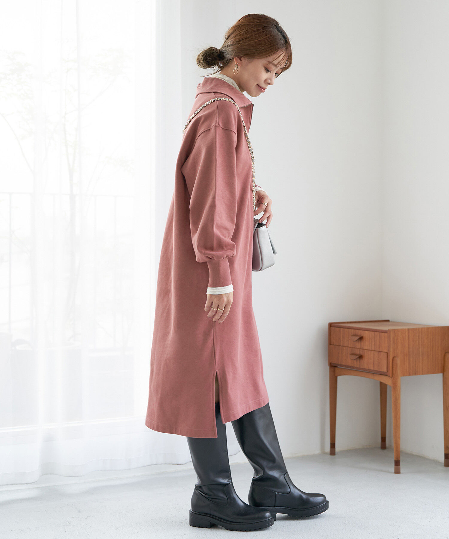 ROPE' PICNIC R「ハーフジップミニワンピース」|ワンピース|