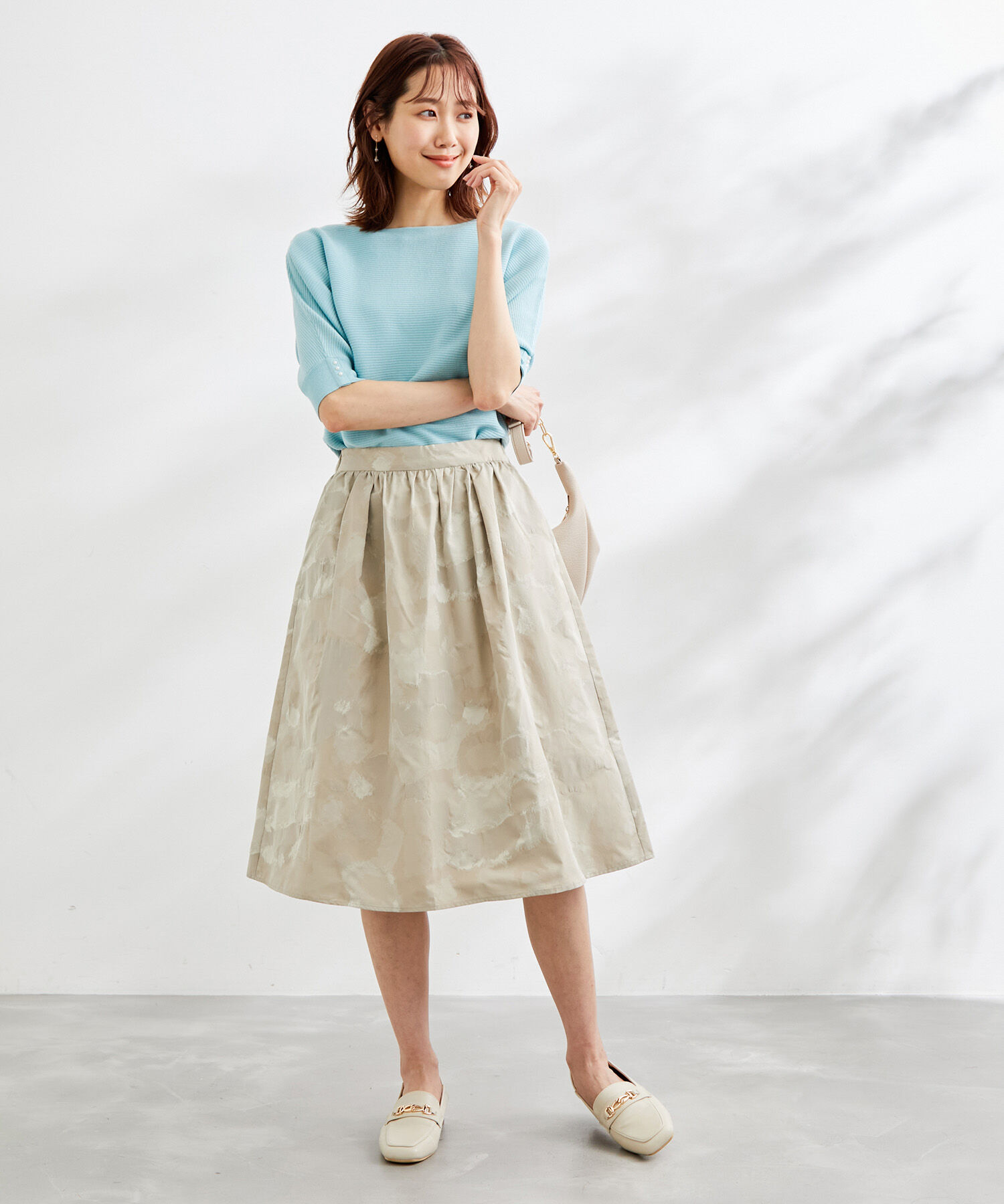 Rope&rsquo;Picnic「フラワージャガードスカート」|スカート|