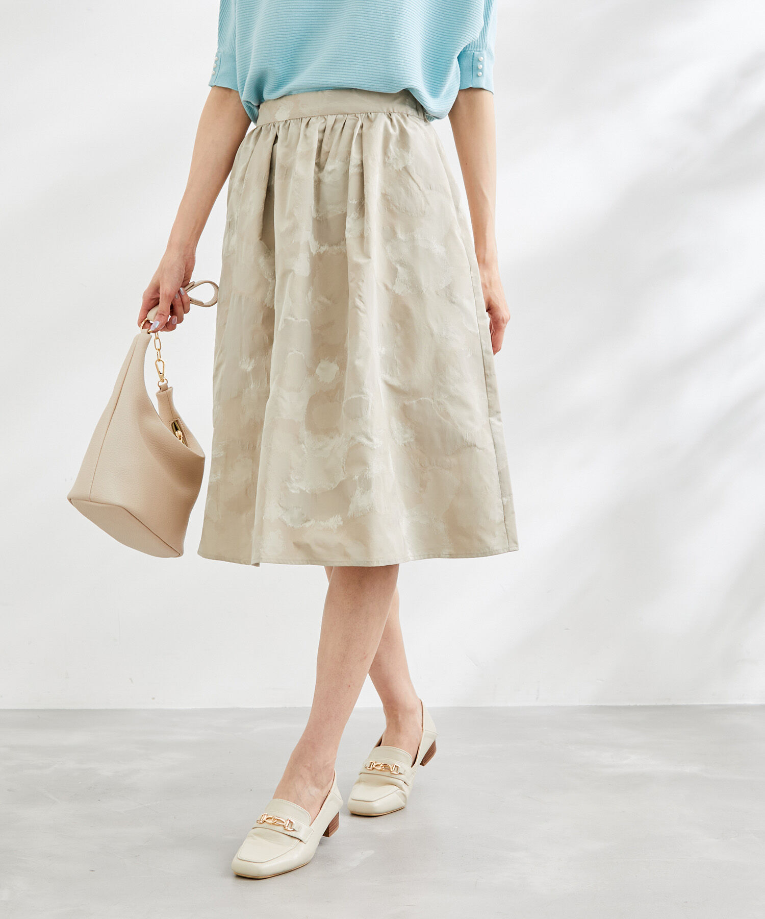 Rope&rsquo;Picnic「フラワージャガードスカート」|スカート|