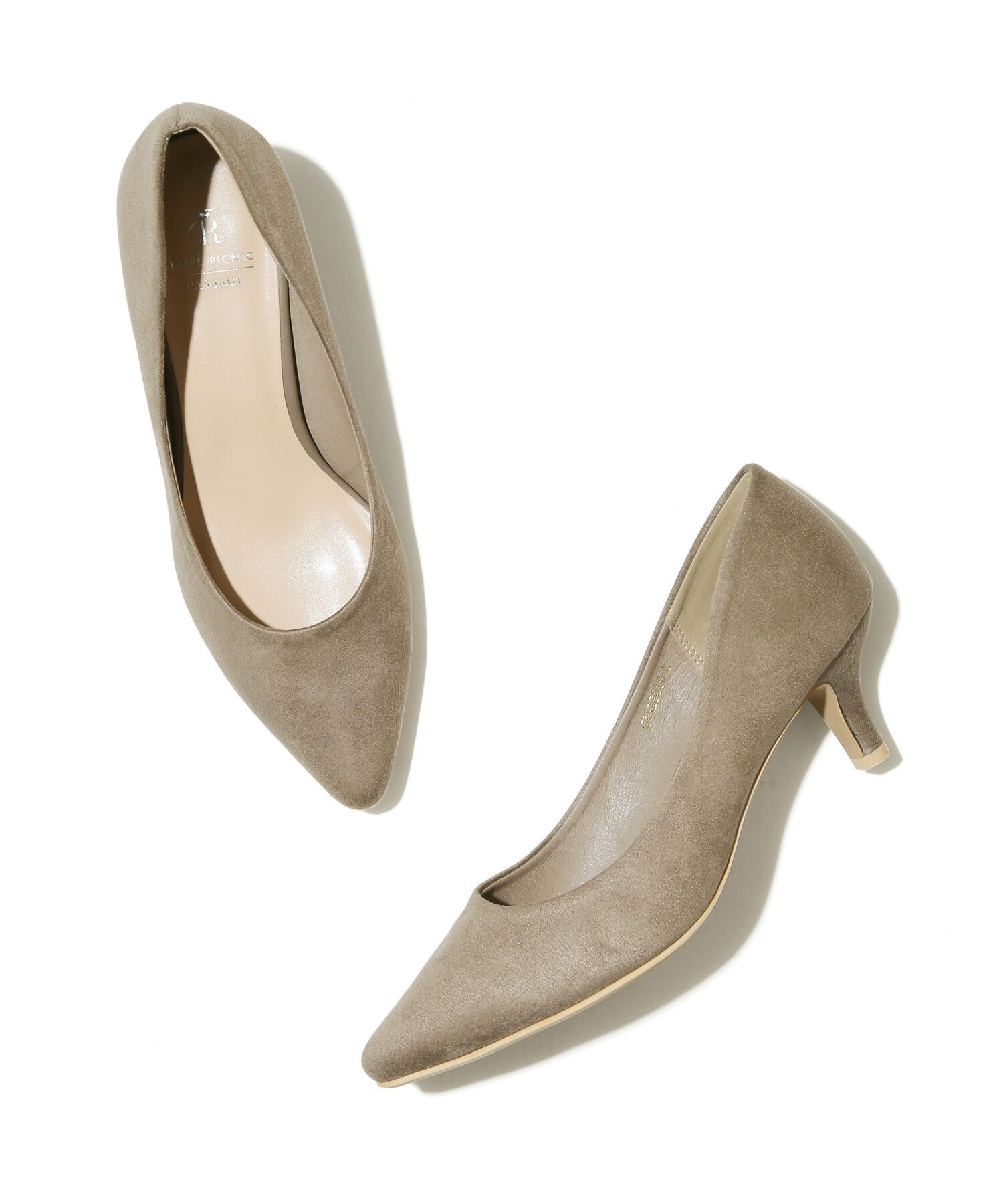 ROPE PICNIC PASSAGE「リサイクルフェイクスエードプレーンパンプス」|パンプス|