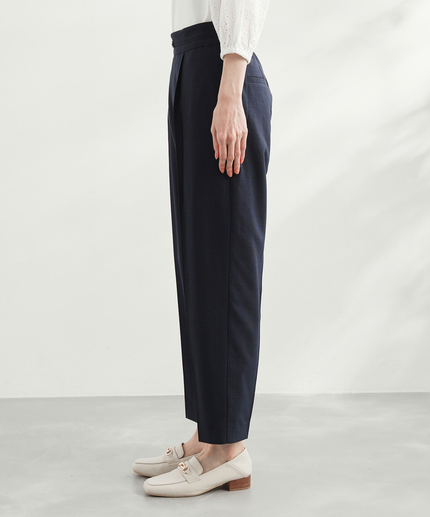 Rope&rsquo;Picnic「セットアップ対応/ビット付麻調テーパードパンツ」|その他|