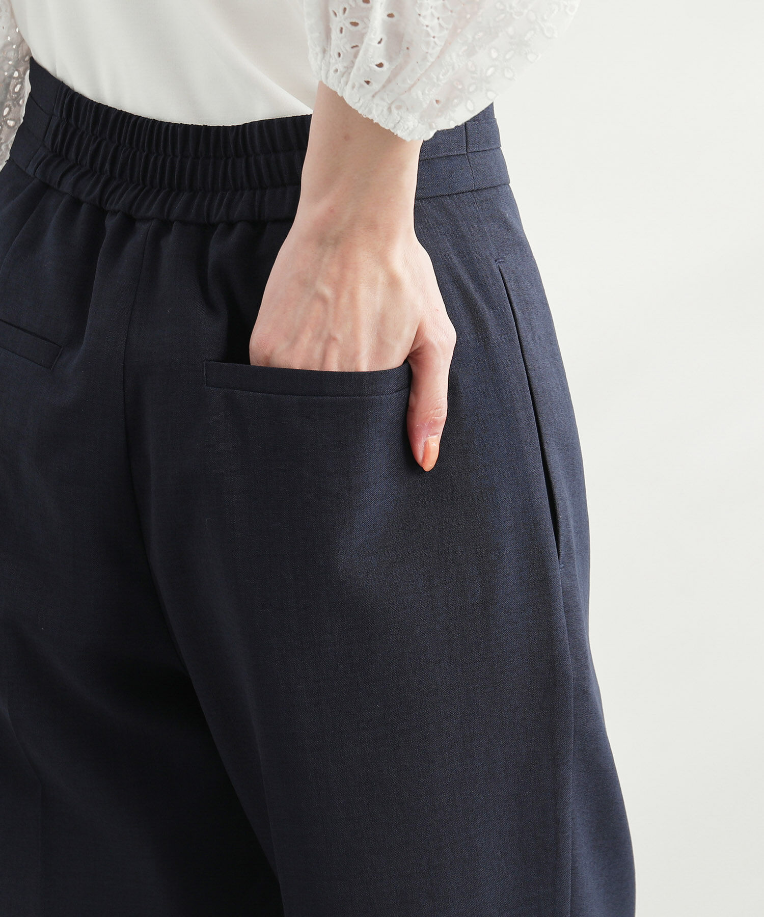 Rope&rsquo;Picnic「セットアップ対応/ビット付麻調テーパードパンツ」|その他|