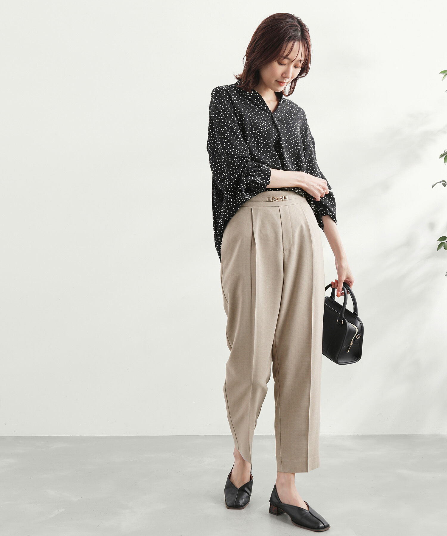 Rope&rsquo;Picnic「セットアップ対応/ビット付麻調テーパードパンツ」|その他|