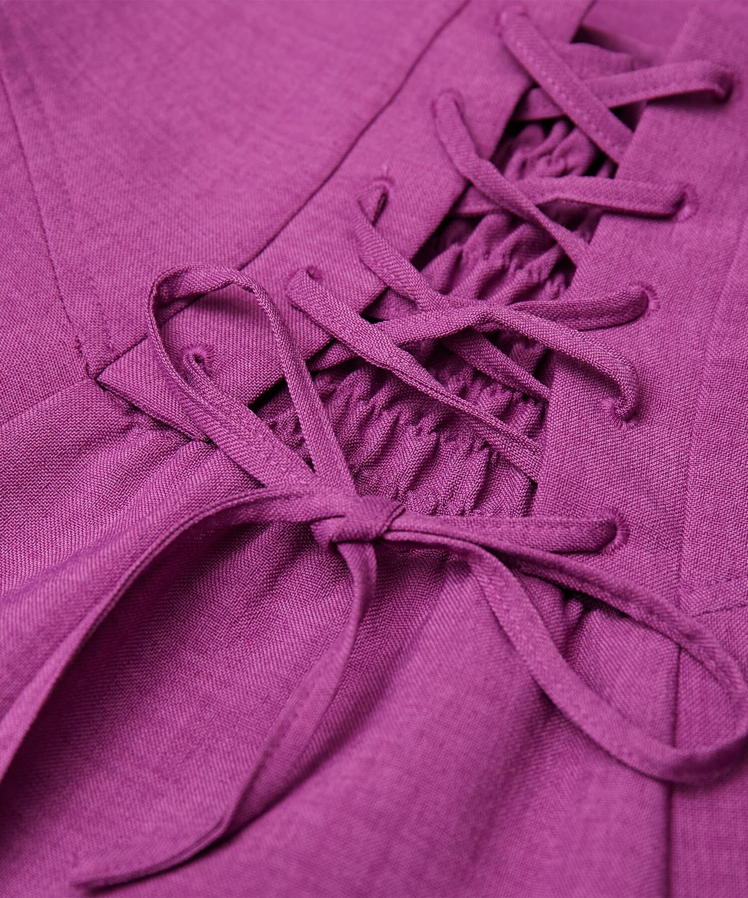 Rope&rsquo;Picnic「セットアップ対応/リンクコーデ/麻調バックレースアップフレアスカート」|スカート|