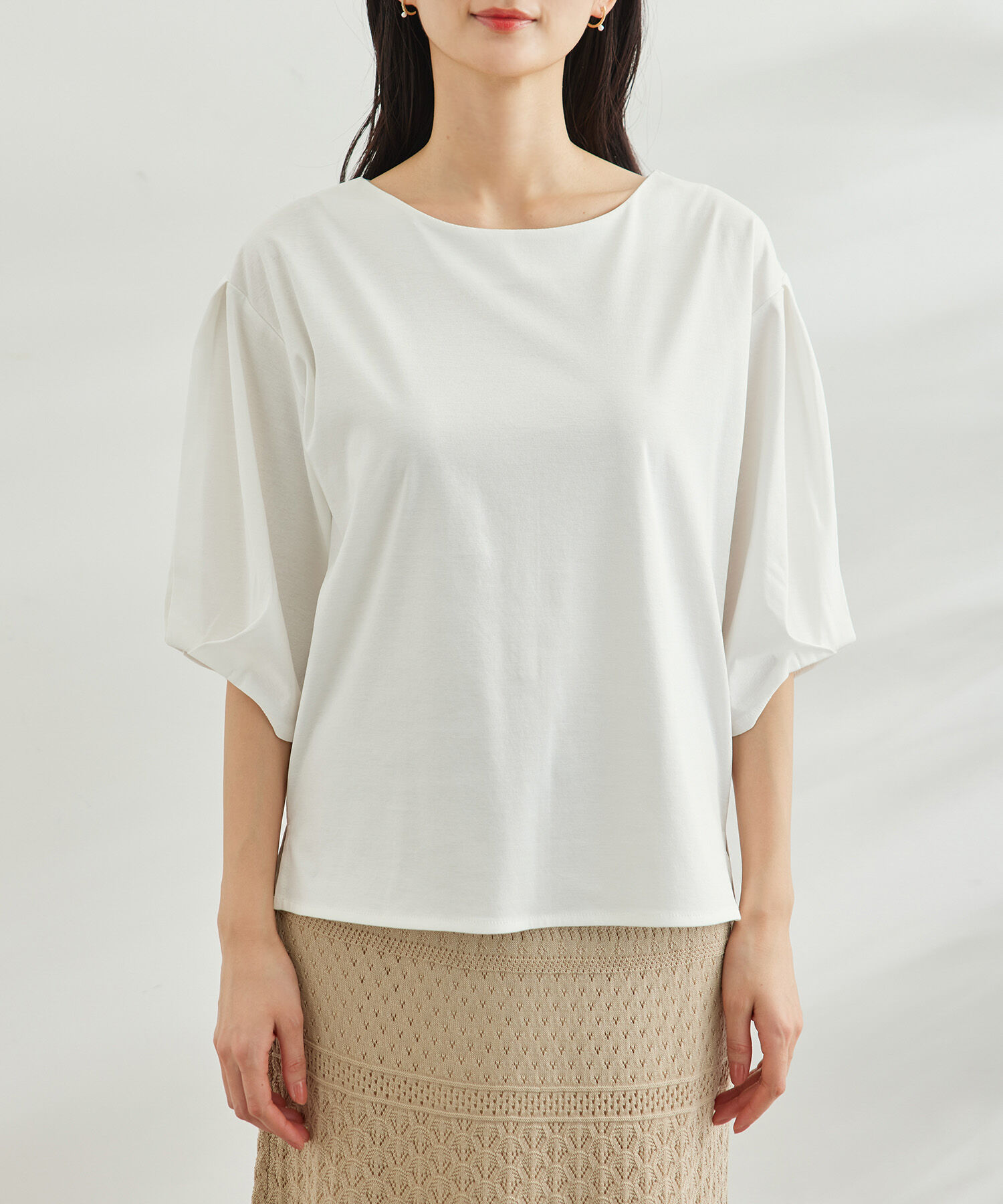 Rope&rsquo;Picnic「メタルパーツシルケットトップス」|Tシャツ・カットソー|