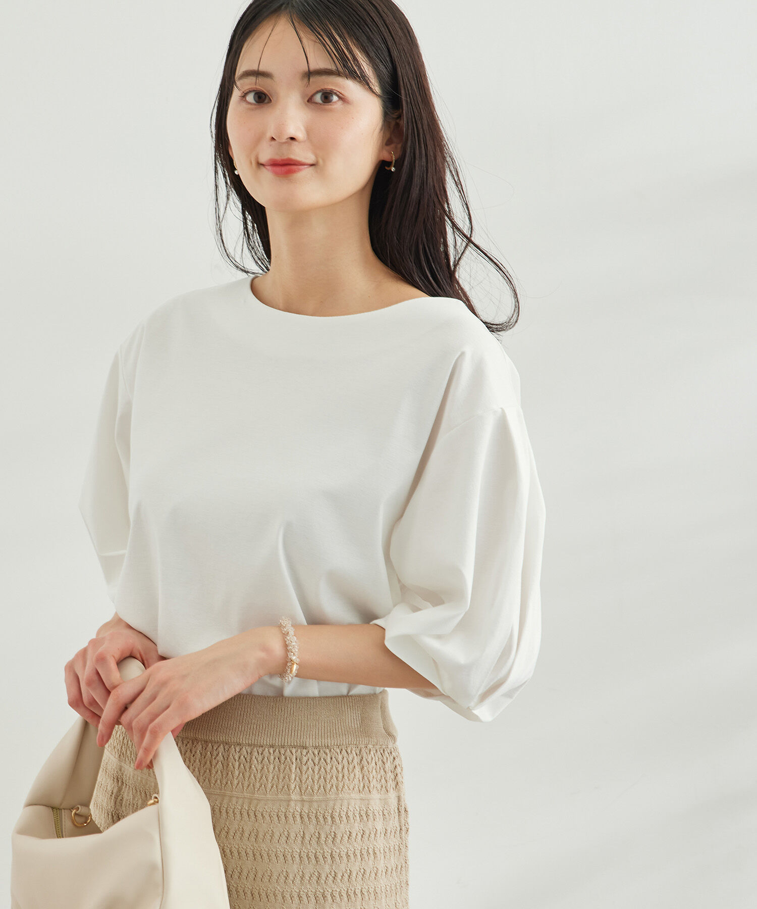 Rope&rsquo;Picnic「メタルパーツシルケットトップス」|Tシャツ・カットソー|