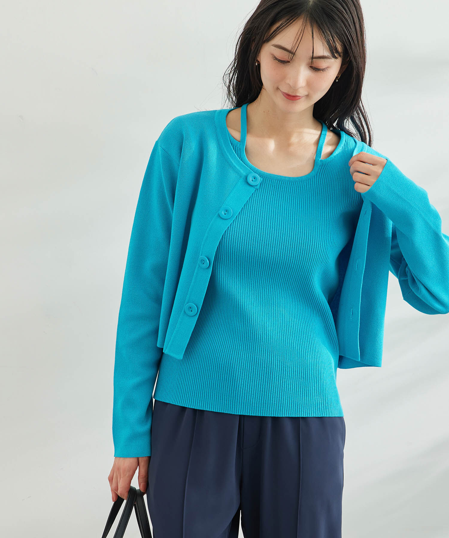 Rope&rsquo;Picnic「ショートレングスカーディガン」|カーディガン|