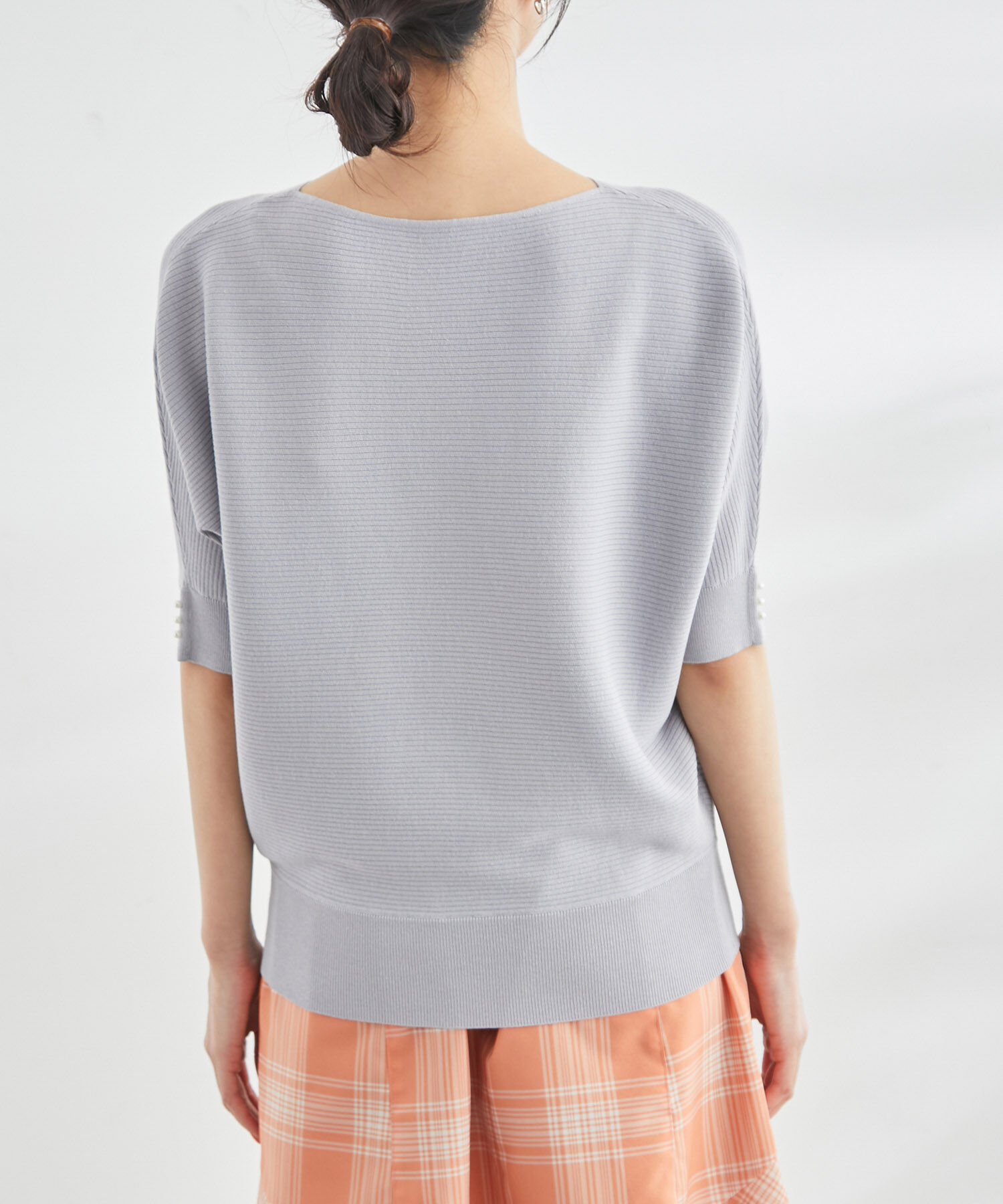 Rope&rsquo;Picnic「ハーフスリーブパールドルマンニット」|ニット・セーター|