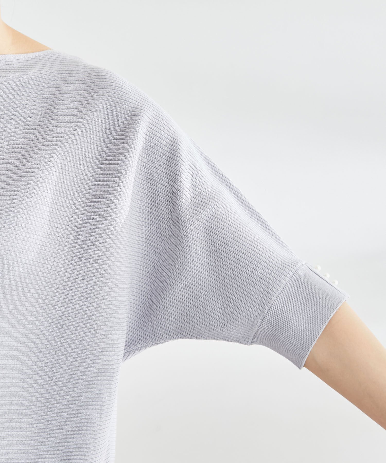 Rope&rsquo;Picnic「ハーフスリーブパールドルマンニット」|ニット・セーター|