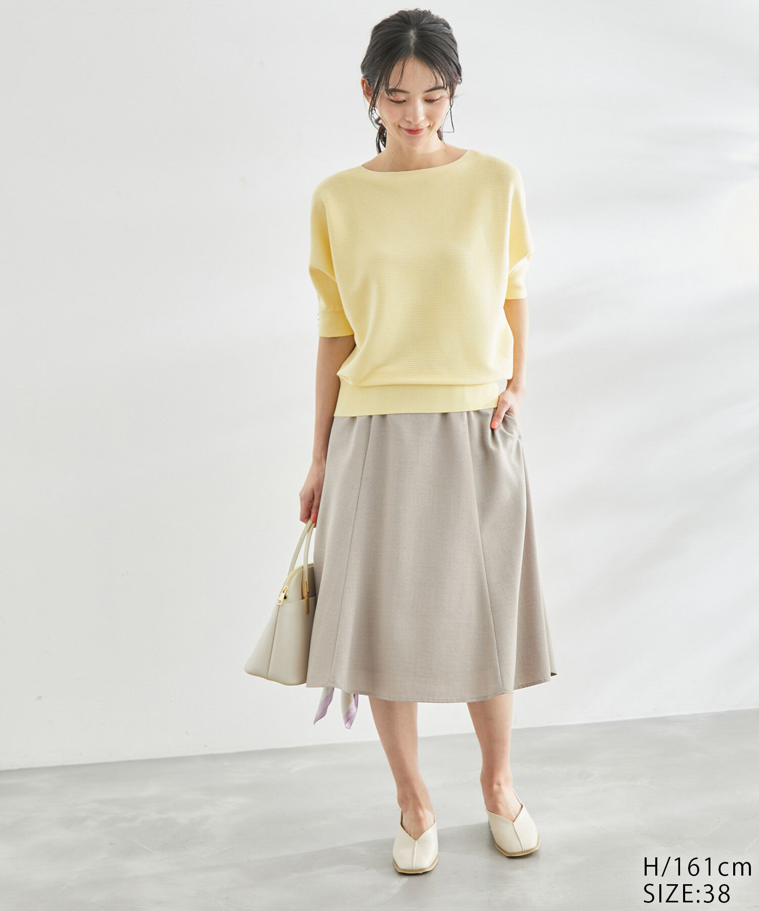 Rope&rsquo;Picnic「ハーフスリーブパールドルマンニット」|ニット・セーター|