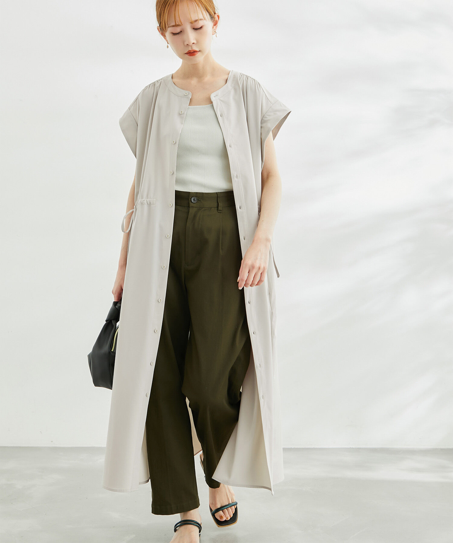 Rope&rsquo;Picnic「撥水加工/ドロストデザインワンピース」|ワンピース|ベージュ系(28)