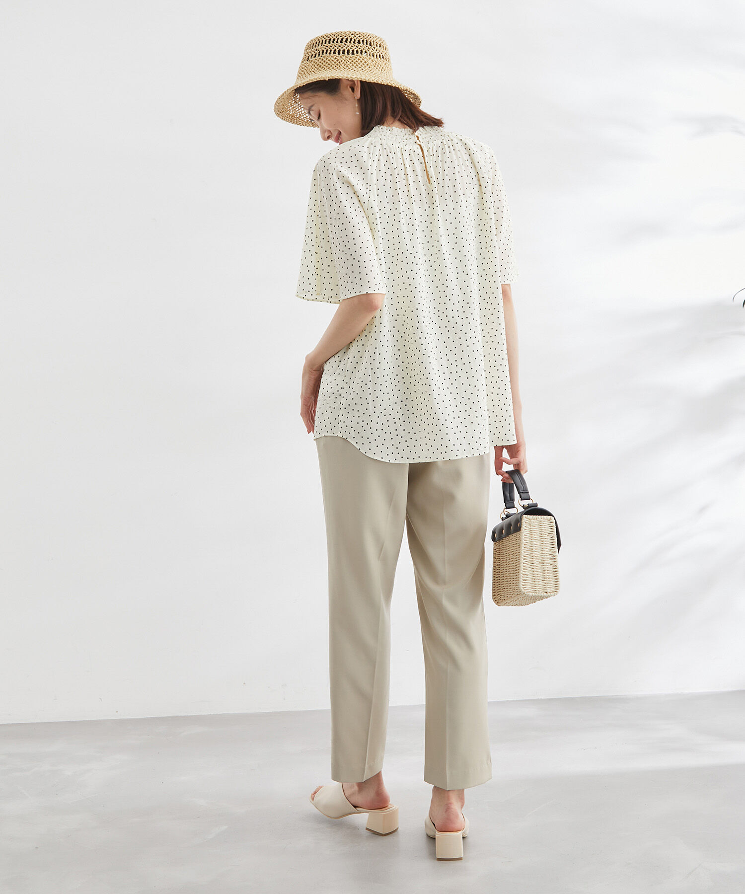 Rope&rsquo;Picnic「洗える/シャーリングフリルフレアスリーブ」|シャツ・ブラウス|