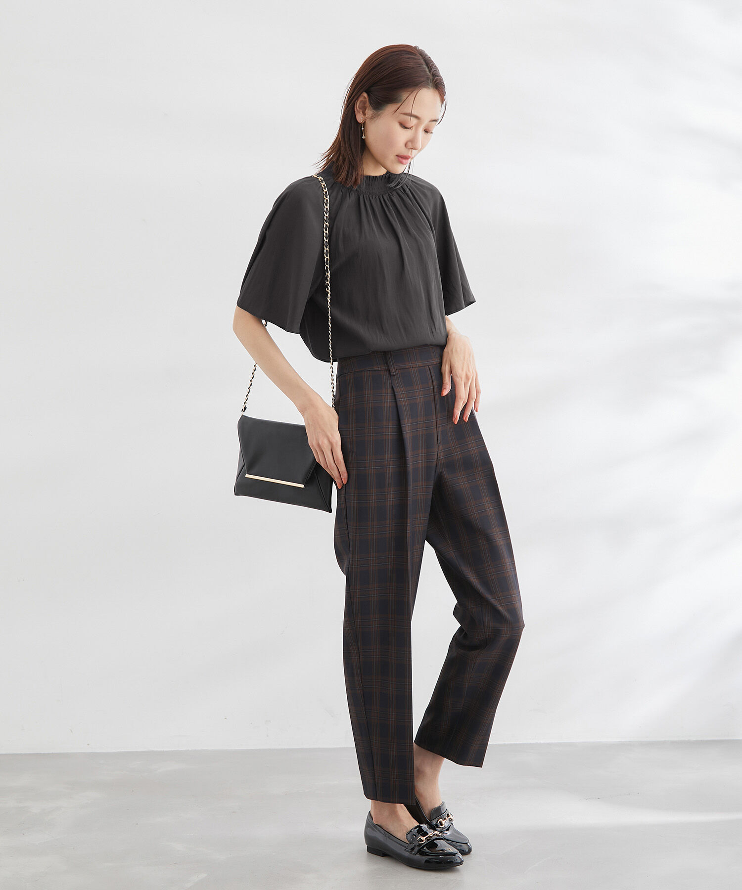 Rope&rsquo;Picnic「洗える/シャーリングフリルフレアスリーブ」|シャツ・ブラウス|