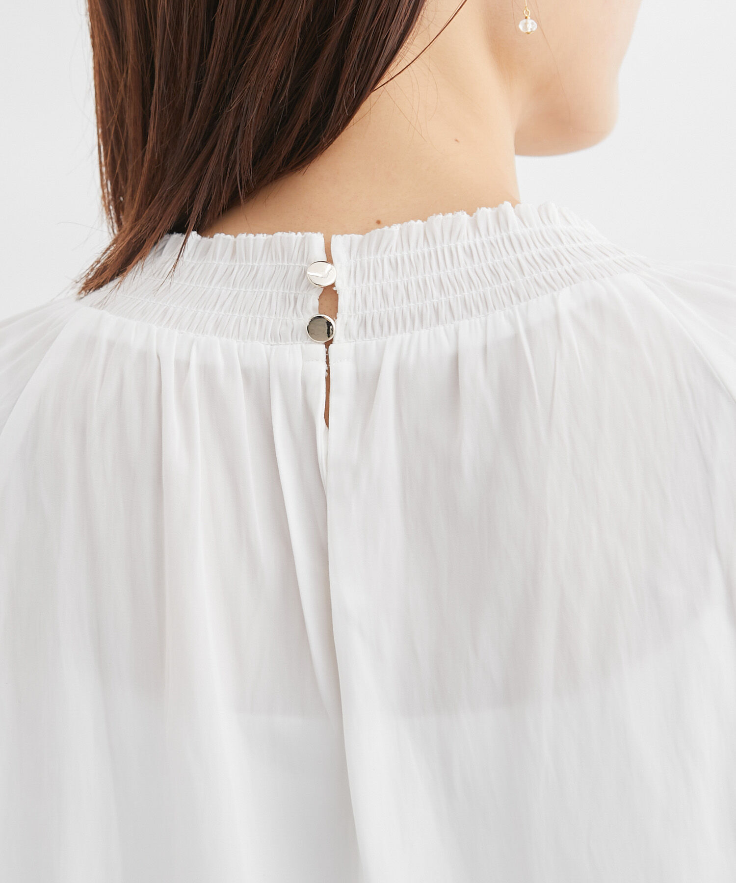 Rope&rsquo;Picnic「洗える/シャーリングフリルフレアスリーブ」|シャツ・ブラウス|