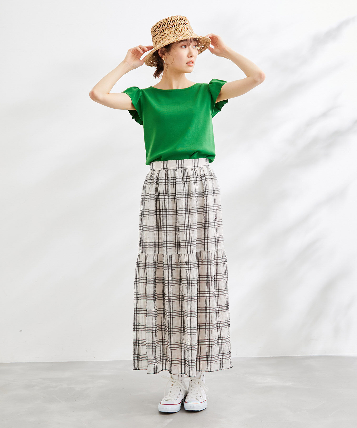 Rope&rsquo;Picnic「シアーチェックスカート」|スカート|
