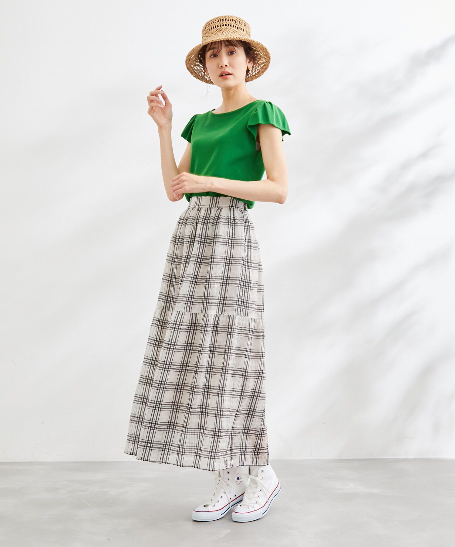 Rope&rsquo;Picnic「シアーチェックスカート」|スカート|