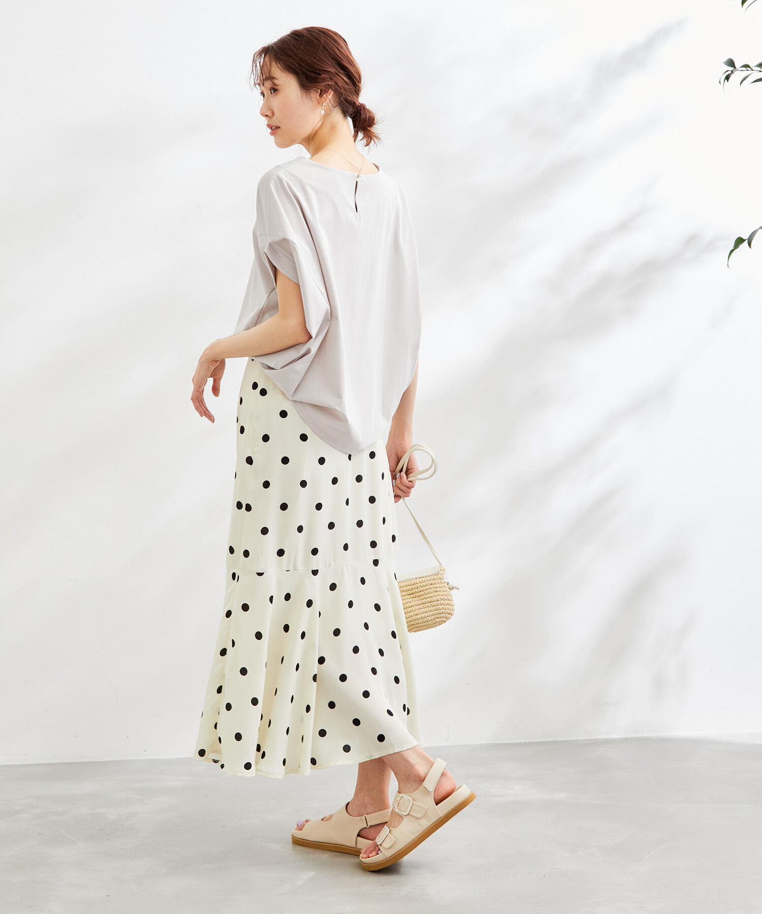 Rope&rsquo;Picnic「洗える/ゴールドパーツバンザイスリーブカットソー」|Tシャツ・カットソー|