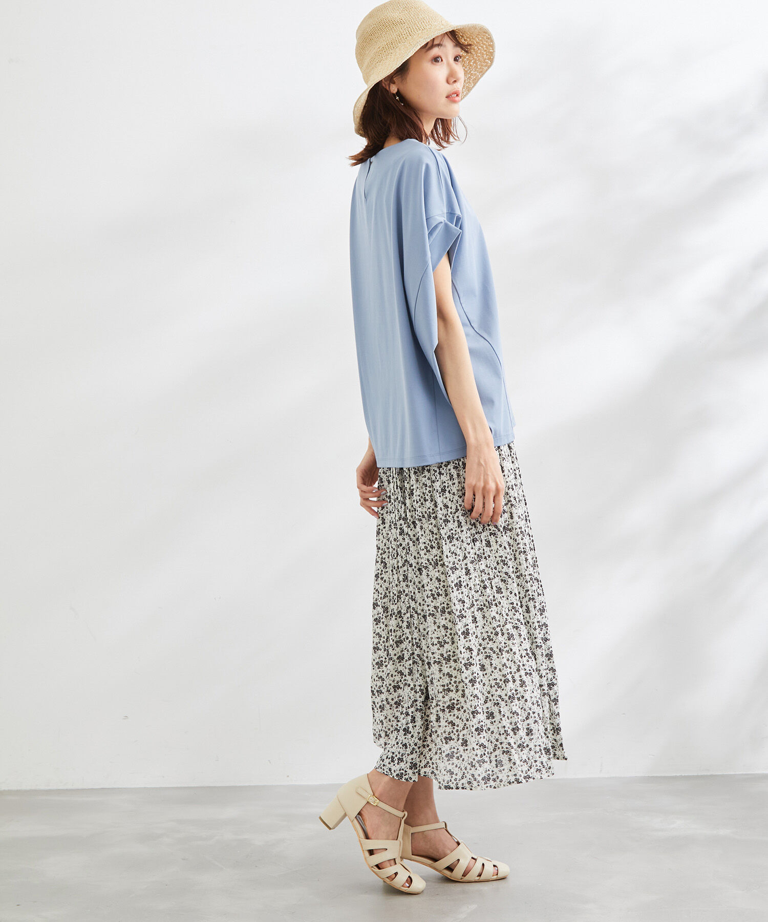 Rope&rsquo;Picnic「洗える/ゴールドパーツバンザイスリーブカットソー」|Tシャツ・カットソー|