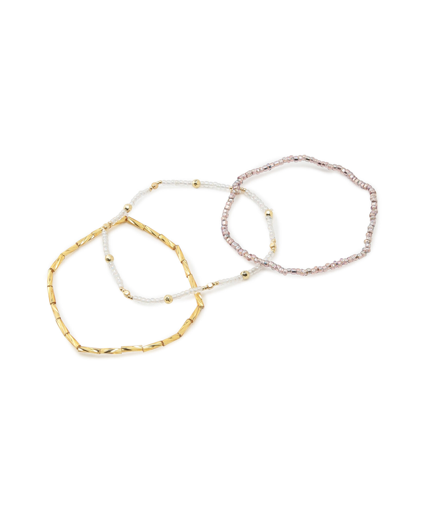 ROPE PICNIC PASSAGE「カラービーズ3本セットブレスレット」|ブレスレット・バングル|